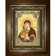 Икона освященная "Донская икона Божией Матери", в киоте 24x30 см фото