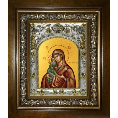 Икона освященная "Елецкая икона Божией Матери", в киоте 20x24 см фото