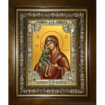 Икона освященная "Елецкая икона Божией Матери", в киоте 24x30 см фото