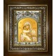 Икона освященная "Жировицкая икона Божией Матери", в киоте 20x24 см