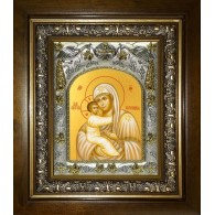 Икона освященная "Жировицкая икона Божией Матери", в киоте 20x24 см фото