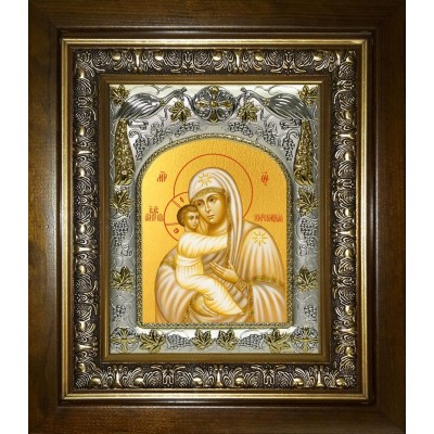Икона освященная "Жировицкая икона Божией Матери", в киоте 20x24 см фото