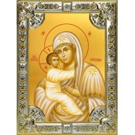 Икона освященная "Жировицкая икона Божией Матери", 18x24 см, со стразами фото