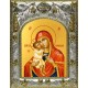 Икона освященная "Жировицкая икона Божией Матери", 14x18 см