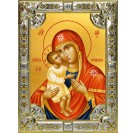 Икона освященная "Жировицкая икона Божией Матери", 18x24 см, со стразами