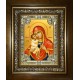 Икона освященная "Жировицкая икона Божией Матери", в киоте 24x30 см