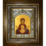 Икона освященная "Знамение икона Божией Матери", в киоте 20x24 см фото