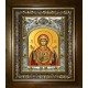 Икона освященная "Знамение, икона Божией Матери", в киоте 20x24 см