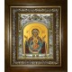 Икона освященная "Знамение, икона Божией Матери", в киоте 20x24 см