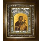 Икона освященная "Иверская икона Божией Матери", в киоте 20x24 см