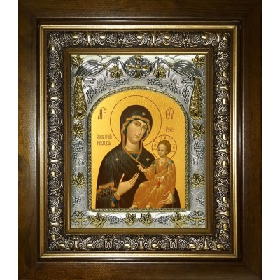Икона освященная "Иверская икона Божией Матери", в киоте 20x24 см фото