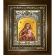Икона освященная "Игрицкая икона Божией Матери", в киоте 20x24 см