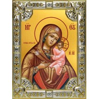 Икона освященная "Игрицкая икона Божией Матери", 18x24 см, со стразами фото