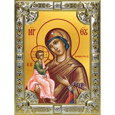 Икона освященная "Иерусалимская икона Божией Матери", 18x24 см, со стразами фото
