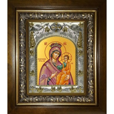 Икона освященная "Избавительница, икона Божией Матери", в киоте 20x24 см фото