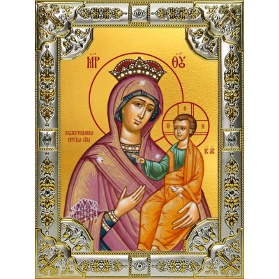 Икона освященная "Избавительница, икона Божией Матери", 18x24 см, со стразами фото