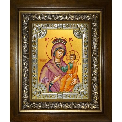 Икона освященная "Избавительница, икона Божией Матери", в киоте 24x30 см фото