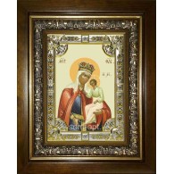 Икона освященная "Избавление от бед страждущих, икона Божией Матери", в киоте 24x30 см фото