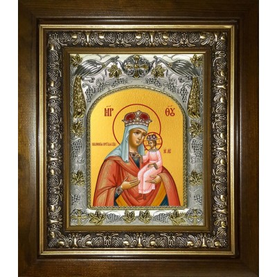 Икона освященная "Ильинская икона Божией Матери", в киоте 20x24 см фото