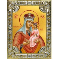 Икона освященная "Ильинская икона Божией Матери", 18x24 см, со стразами фото