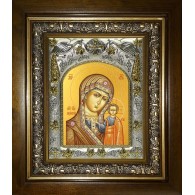 Икона освященная "Казанская икона Божией Матери", в киоте 20x24 см фото