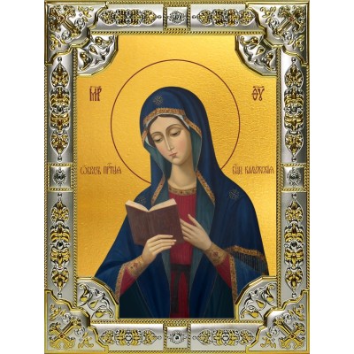 Икона освященная "Калужская икона Божией Матери", 18x24 см, со стразами фото