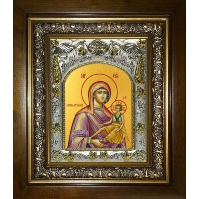 Икона освященная "Кипрская икона Божией Матери", в киоте 20x24 см фото