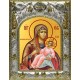 Икона освященная "Козельщанская икона Божией Матери", 14x18 см