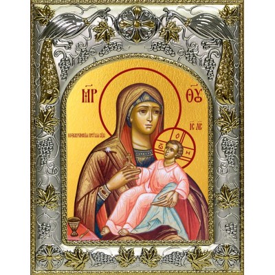 Икона освященная "Козельщанская икона Божией Матери", 14x18 см фото
