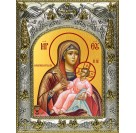 Икона освященная "Козельщанская икона Божией Матери", 14x18 см