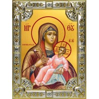 Икона освященная "Козельщанская икона Божией Матери", 18x24 см, со стразами фото