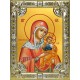 Икона освященная "Коневская икона Божией Матери", 18x24 см, со стразами