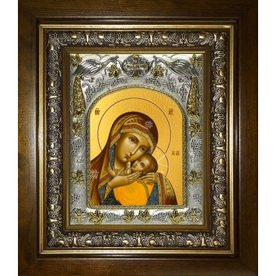 Икона освященная "Корсунская икона Божией Матери", в киоте 20x24 см фото