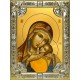Икона освященная "Корсунская икона Божией Матери", 18x24 см, со стразами