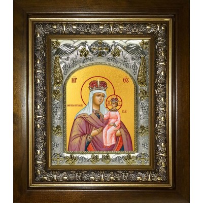 Икона освященная "Любечская икона Божией Матери", в киоте 20x24 см фото