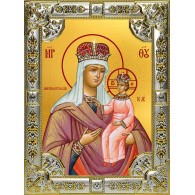 Икона освященная "Любечская икона Божией Матери", 18x24 см, со стразами фото