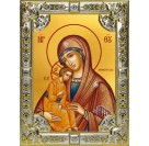 Икона освященная "Миасинская икона Божией Матери", 18x24 см, со стразами