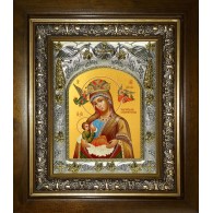 Икона освященная "Млекопитательница, икона Божией Матери", в киоте 20x24 см фото
