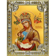 Икона освященная "Млекопитательница, икона Божией Матери", 18x24 см, со стразами фото
