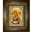 Икона освященная "Млекопитательница, икона Божией Матери", в киоте 24x30 см