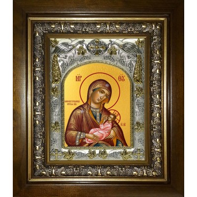 Икона освященная "Млекопитательница икона Божией Матери", в киоте 20x24 см фото