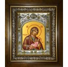 Икона освященная "Млекопитательница икона Божией Матери", в киоте 20x24 см