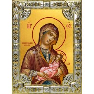 Икона освященная "Млекопитательница, икона Божией Матери", 18x24 см, со стразами фото