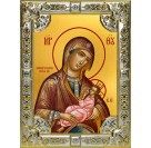 Икона освященная "Млекопитательница, икона Божией Матери", 18x24 см, со стразами