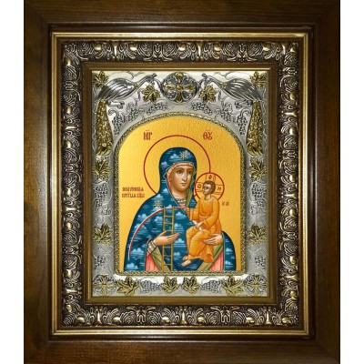 Икона освященная "Молченская икона Божией Матери", в киоте 20x24 см фото
