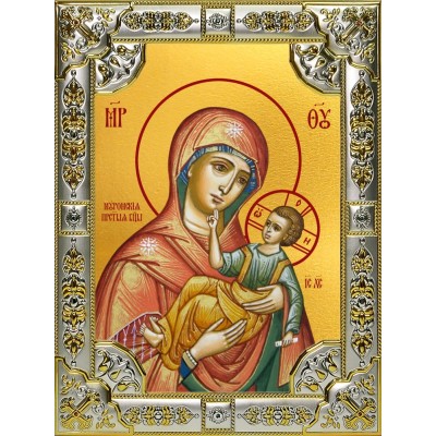 Икона освященная "Муромская икона Божией Матери", 18x24 см, со стразами фото