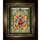 Икона освященная "Неопалимая Купина, икона Божией Матери", в киоте 20x24 см