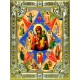 Икона освященная "Неопалимая Купина, икона Божией Матери", 18x24 см, со стразами