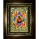 Икона освященная "Неопалимая Купина, икона Божией Матери", в киоте 24x30 см