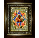 Икона освященная "Неопалимая Купина, икона Божией Матери", в киоте 24x30 см